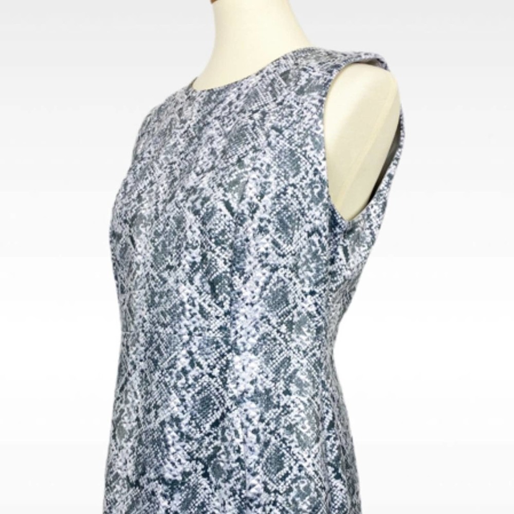 Calvin Klein Dress Womens 10 Gray Animal Print Faux Suede Sleeveless Sheath - Picture 5 of 12